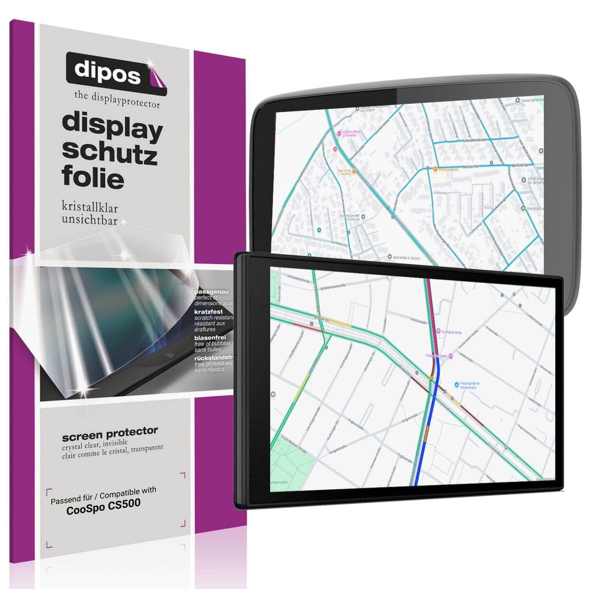 2x Schutzfolie klar für CooSpo CS500 Display-Schut (1)