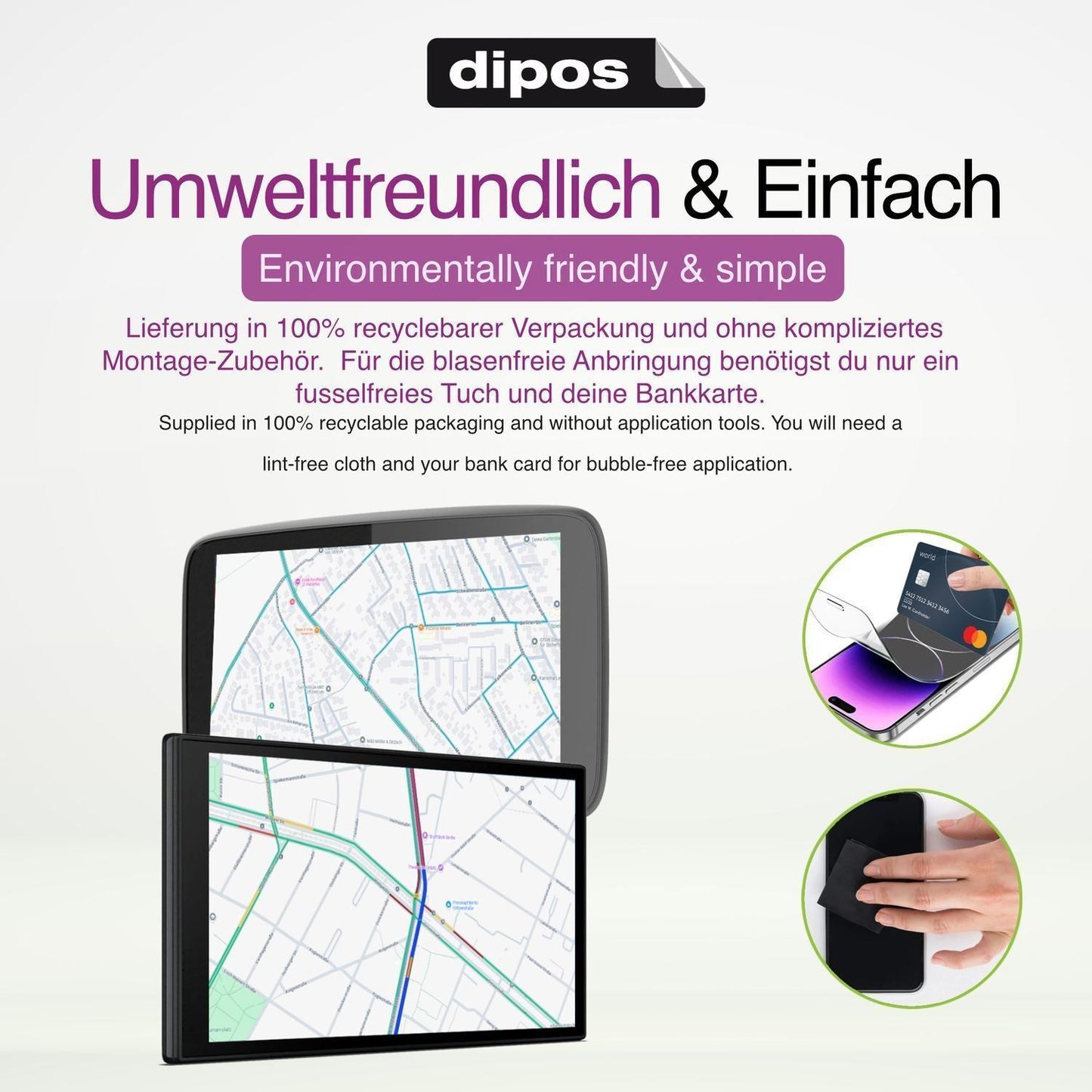 2x Schutzfolie klar für Cycplus GPS G1 Display-Sch (4)