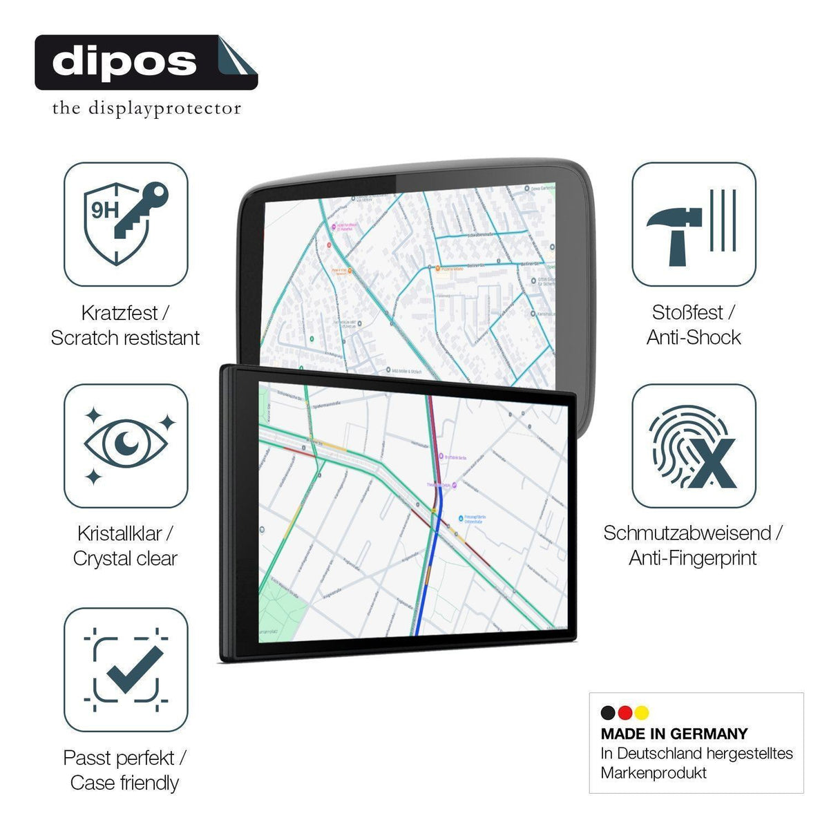 2x 9H Schutzfolie für Podofo Motorrad Carplay 7 Pa (5)