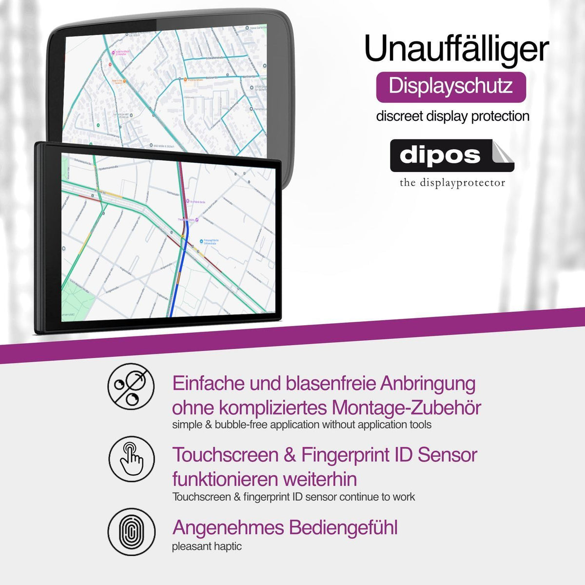 2x Schutzfolie klar für TwoNav Roc Display-Schutzf (2)