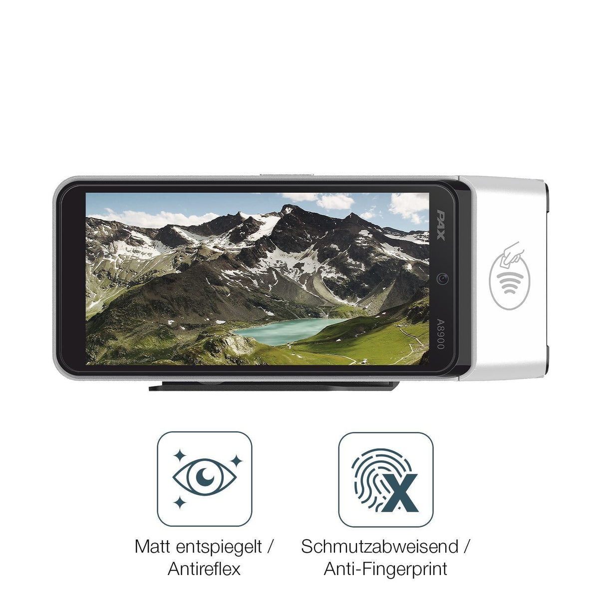 4x Schutzfolie matt für Pax A8900 Display-Schutzfo (4)