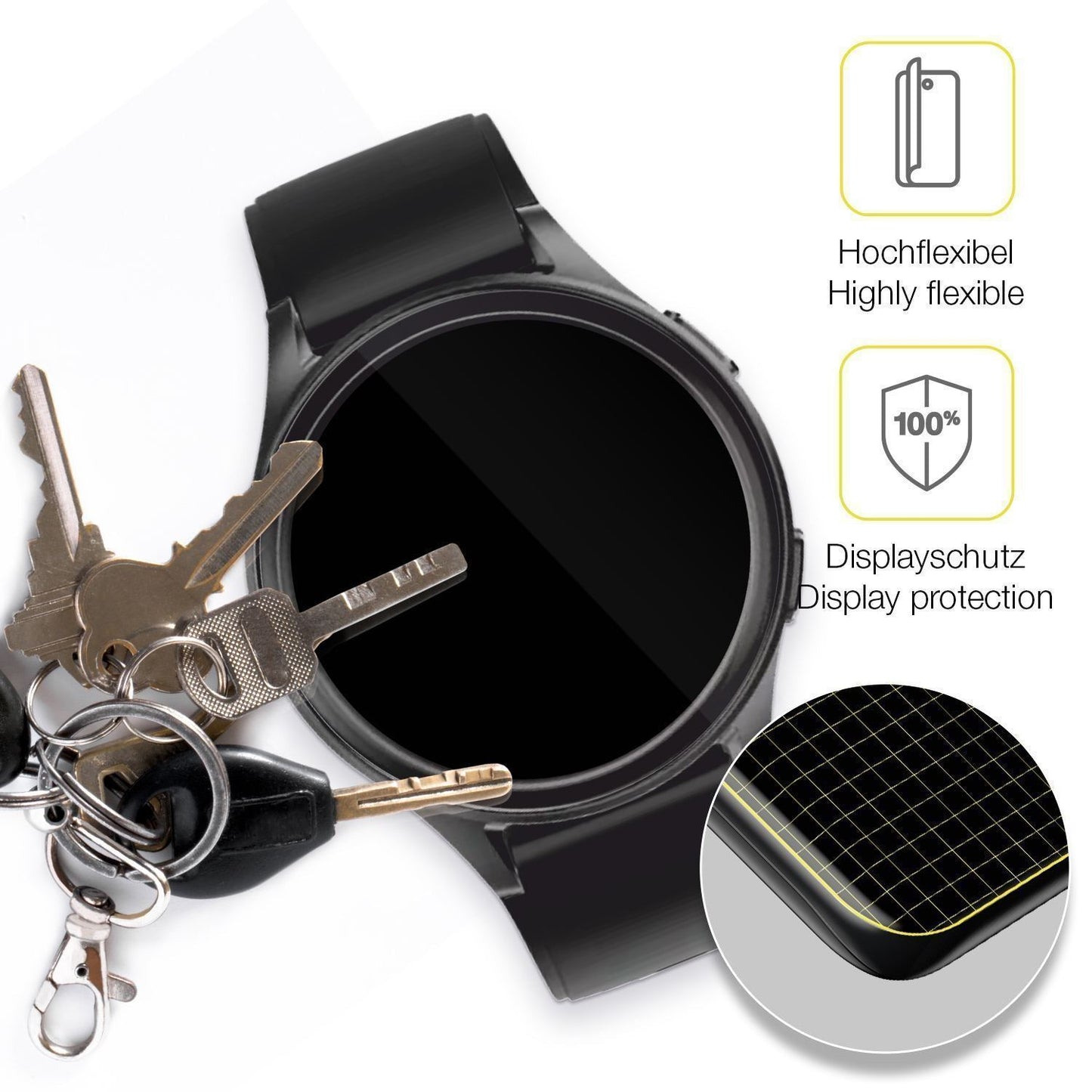 2x 3D Full Cover Schutzfolie für Lava ProWatch X (3)