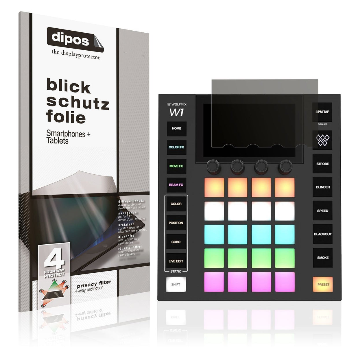Blickschutzfolie für Wolfmix W1 MK2 matt Schutzfol (1)
