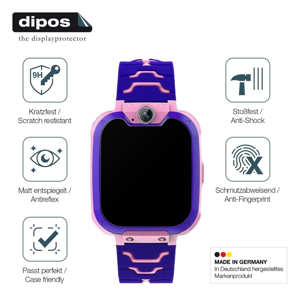 2x 9H Schutzfolie matt für Kesasohe Smartwatch Kin (7)