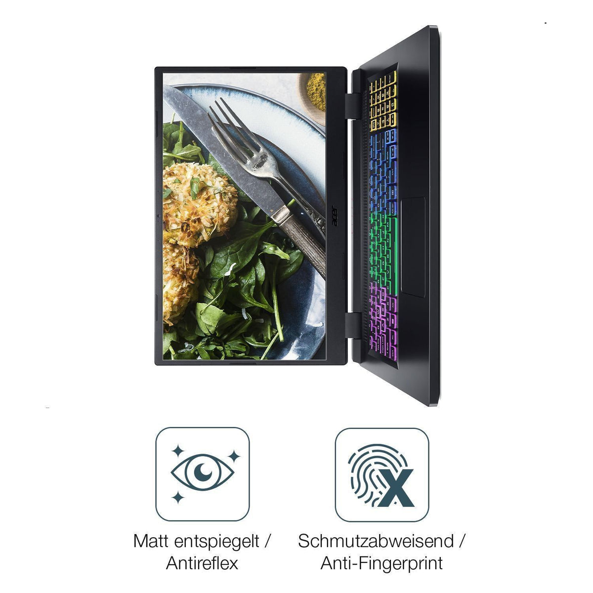 2x 9H Schutzfolie matt für Acer Nitro 5 Gaming AN5 (5)