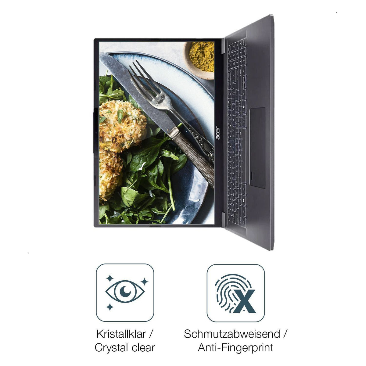 2x Schutzfolie klar für Acer Aspire 16 A16-71M Dis (4)