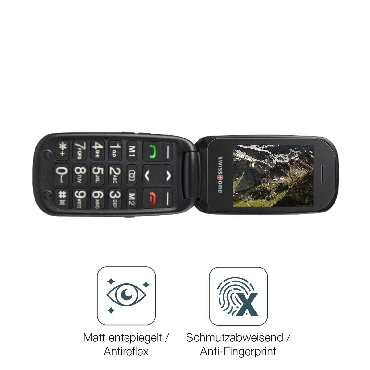 2x 9H Schutzfolie matt für Swisstone BBM 625 Panze (5)