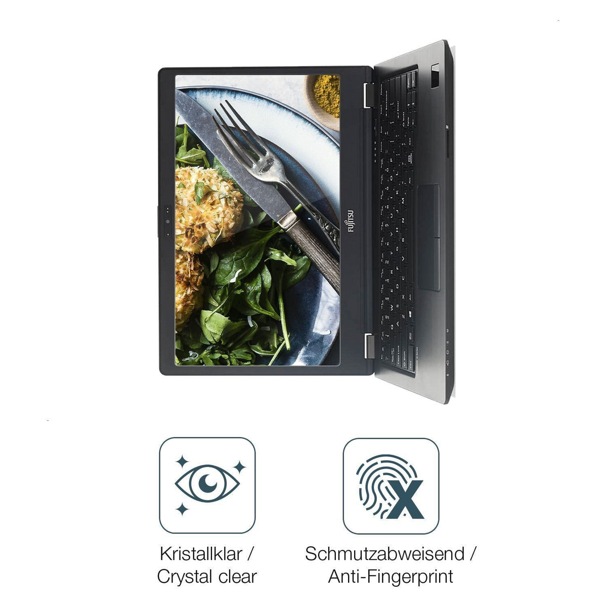 2x Schutzfolie klar für Fujitsu Lifebook E756 15.6 (4)