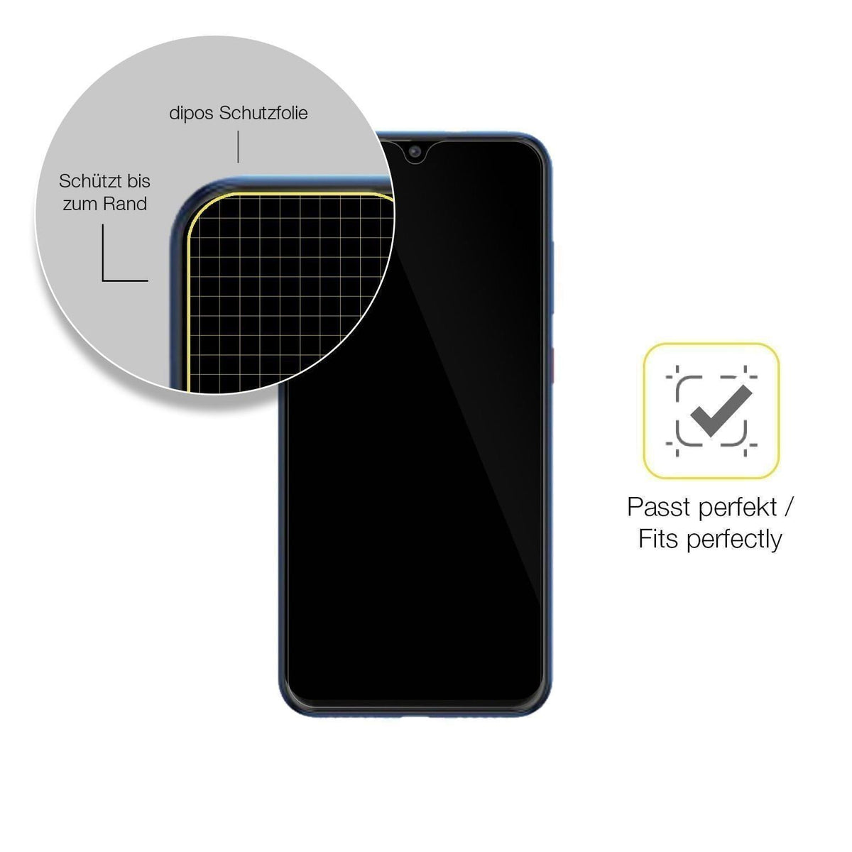 2x 3D Full Cover Schutzfolie für Walton Primo RX7 (6)