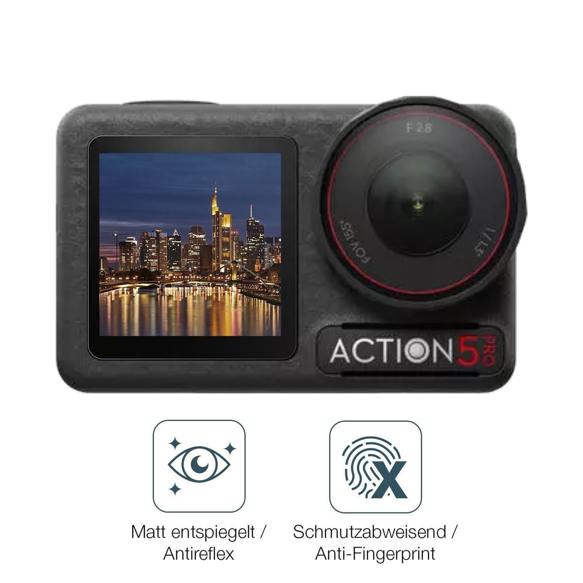 4x Schutzfolie matt für Apexcam M80 Air Actioncam  (4)