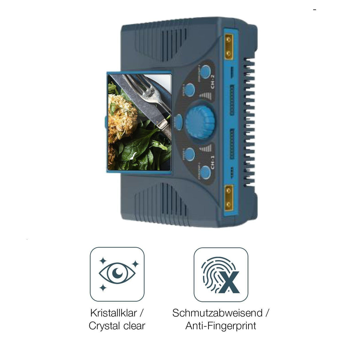 2x Schutzfolie klar für Junsi iCharger 308 Duo Dis (4)
