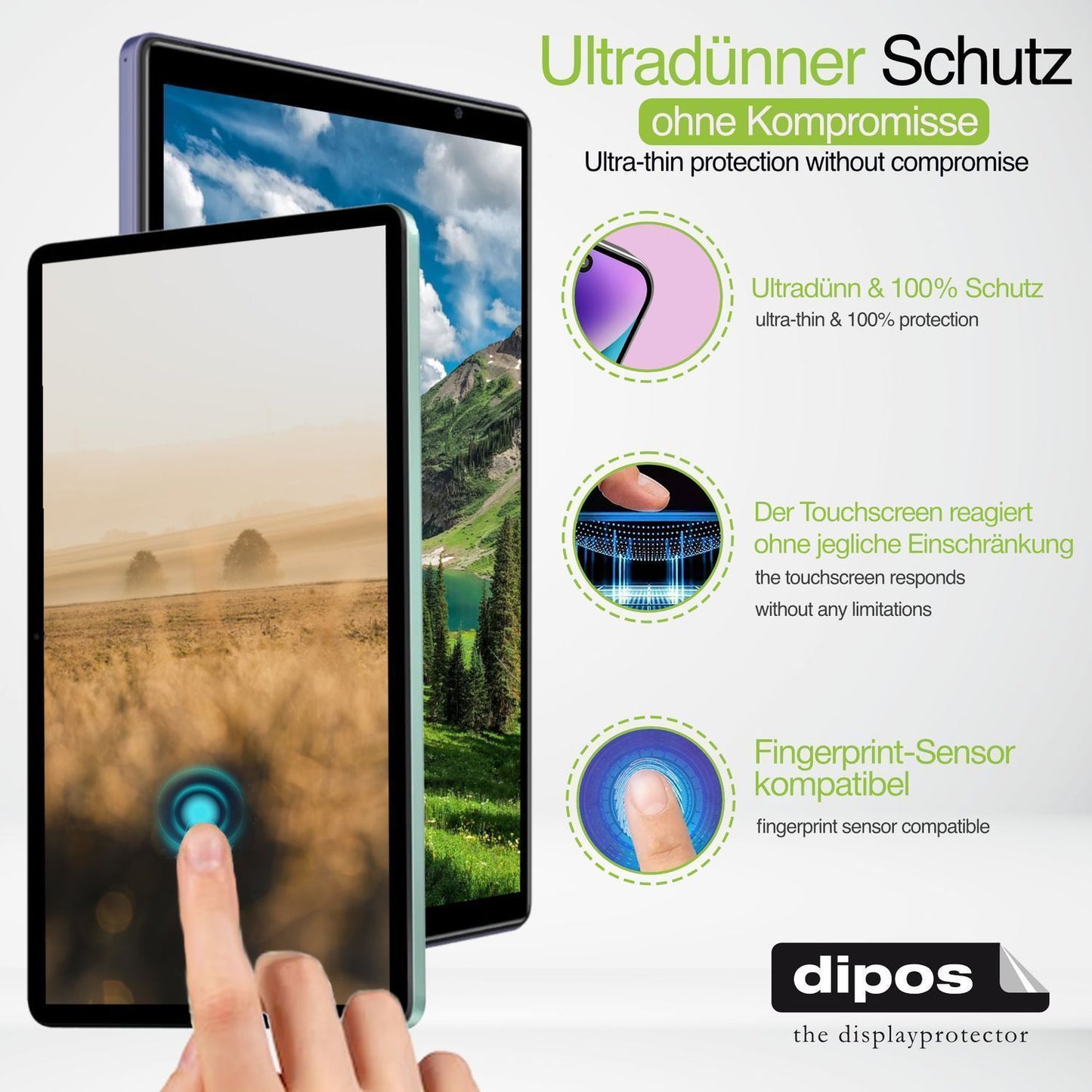 2x Schutzfolie matt für Acepad A170 10.4 Display-S (3)