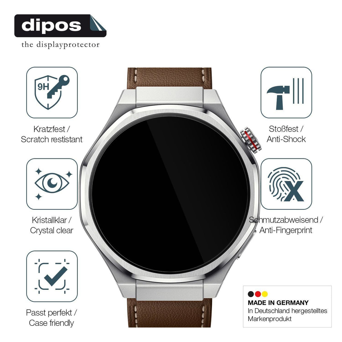 2x 9H Schutzfolie für Honor Watch 5 Ultra Panzerfo (7)