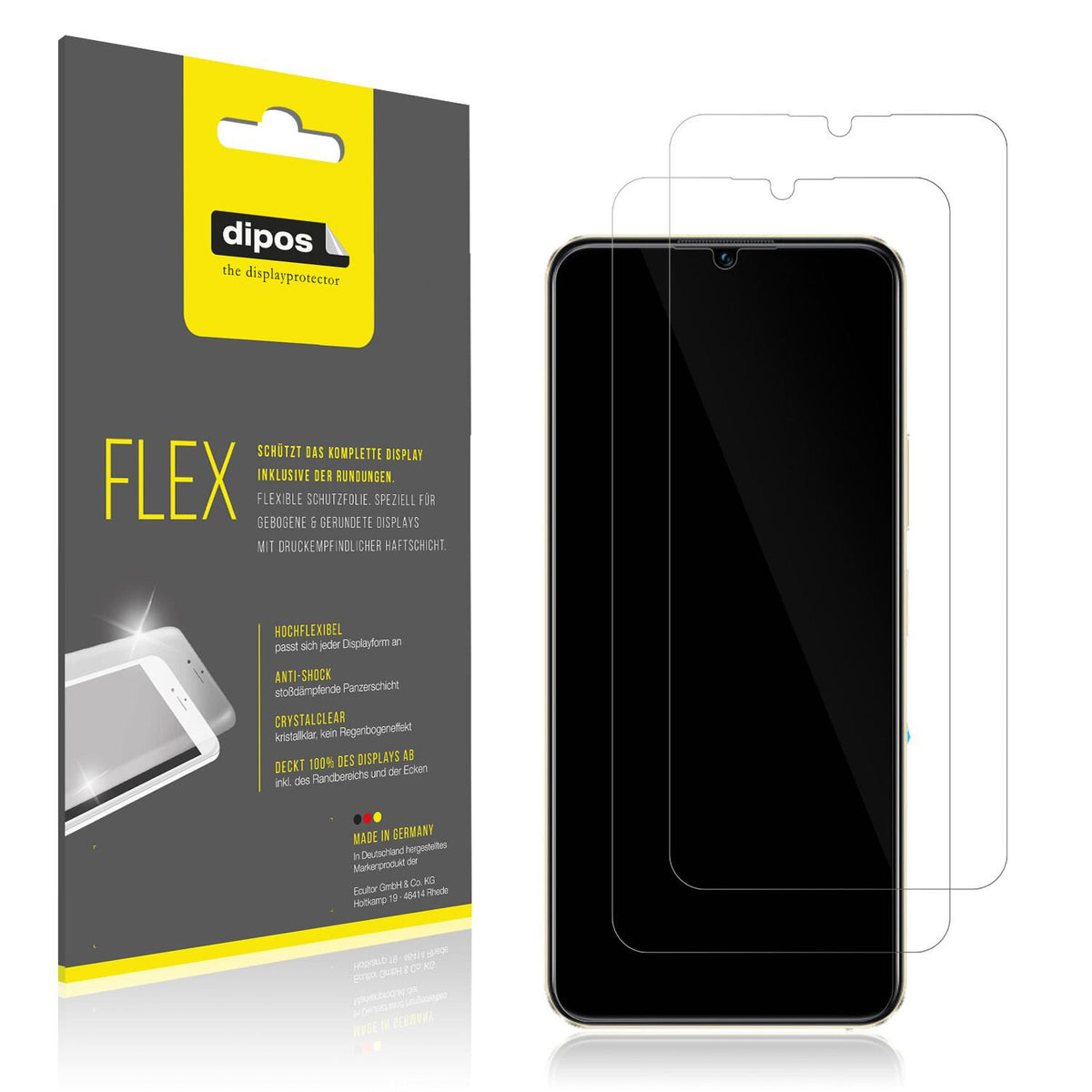 2x 3D Full Cover Schutzfolie für Vivo Y16 (1)