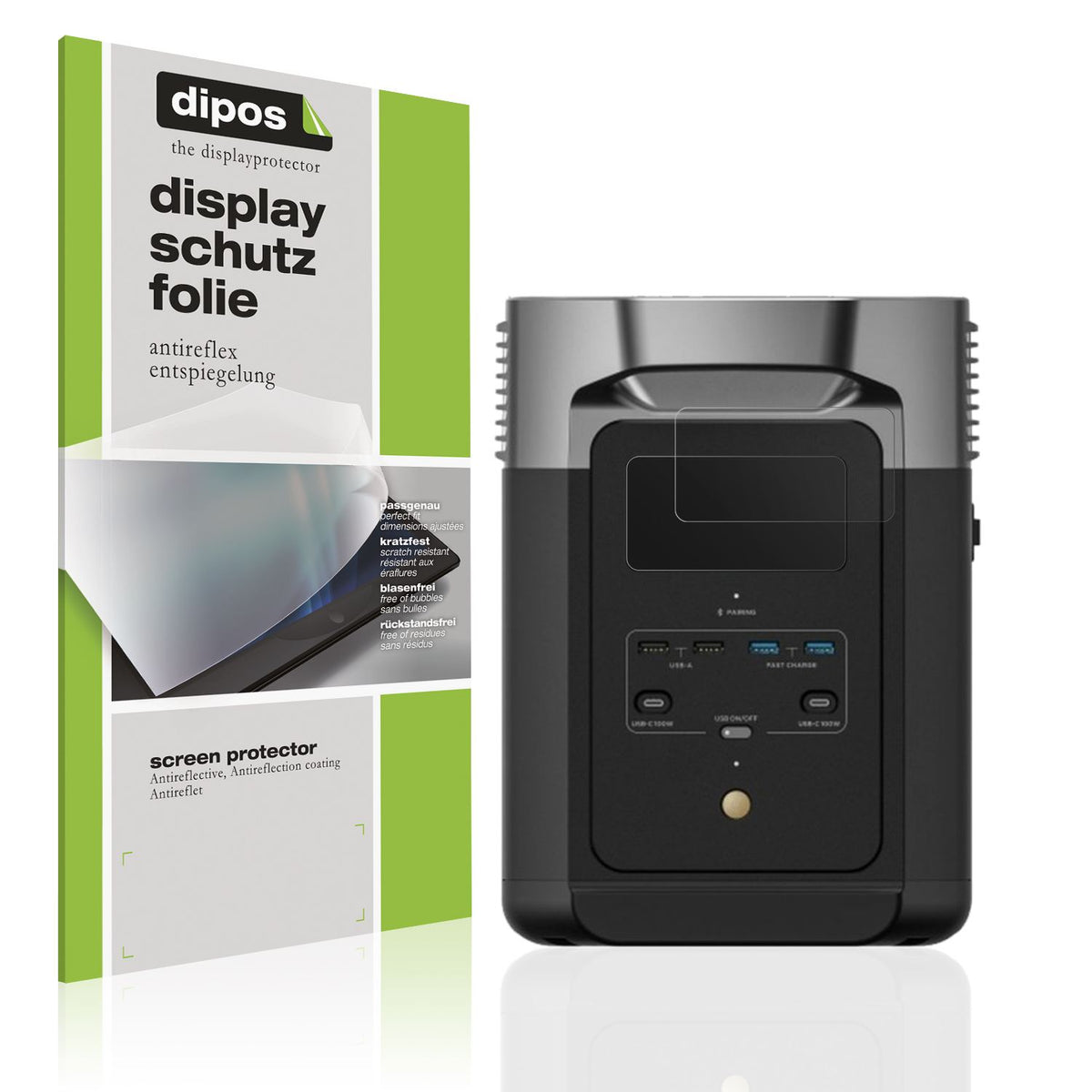 2x Schutzfolie matt für EF Ecoflow Delta 2 Display (1)