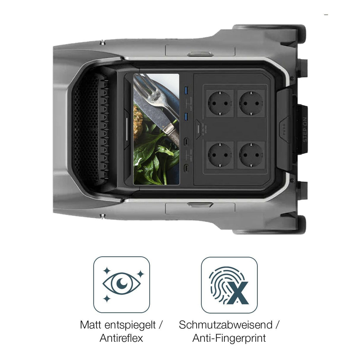 2x Schutzfolie matt für EF Ecoflow Delta 3 Plus Di (4)