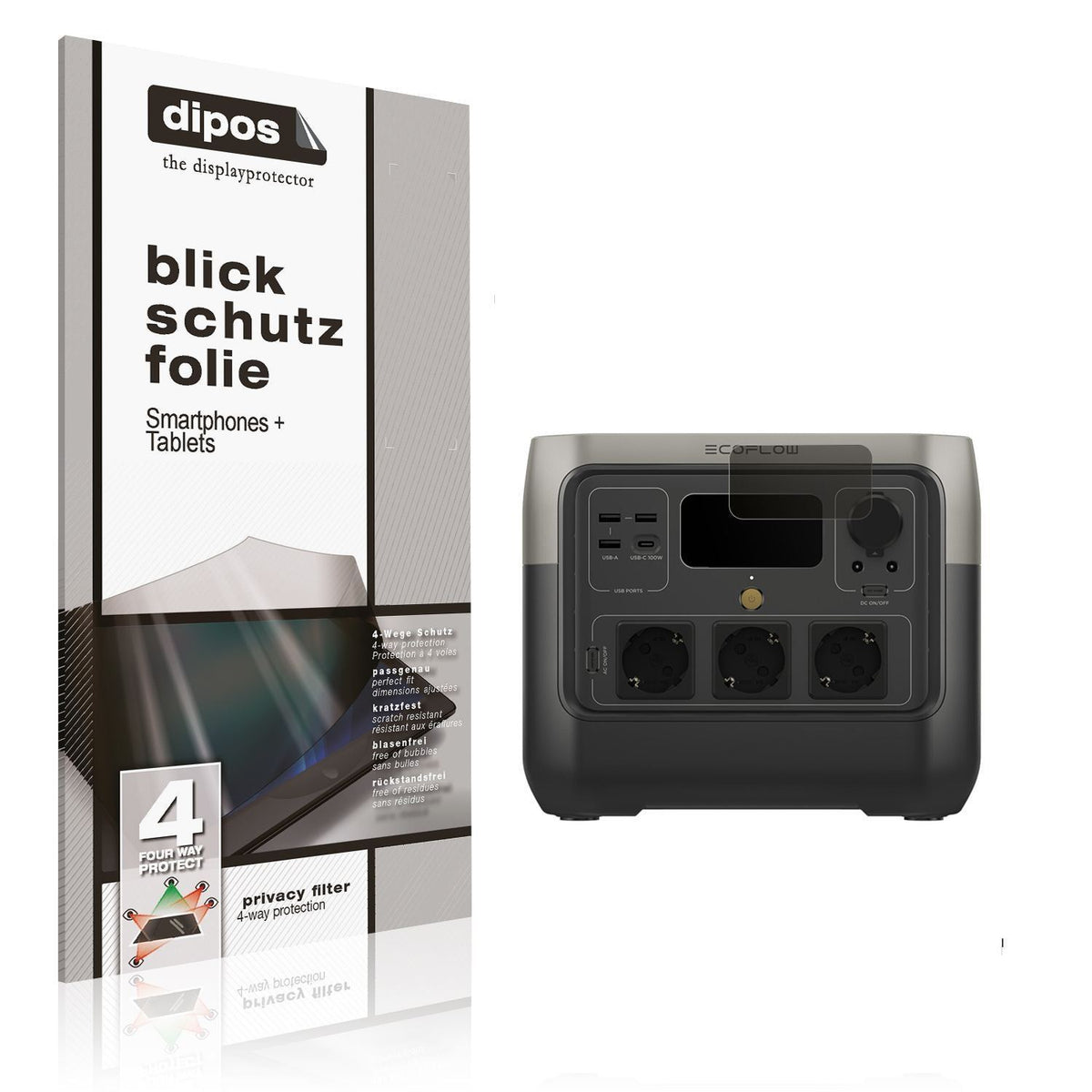 Blickschutzfolie für EF Ecoflow River 2 Pro matt S (1)