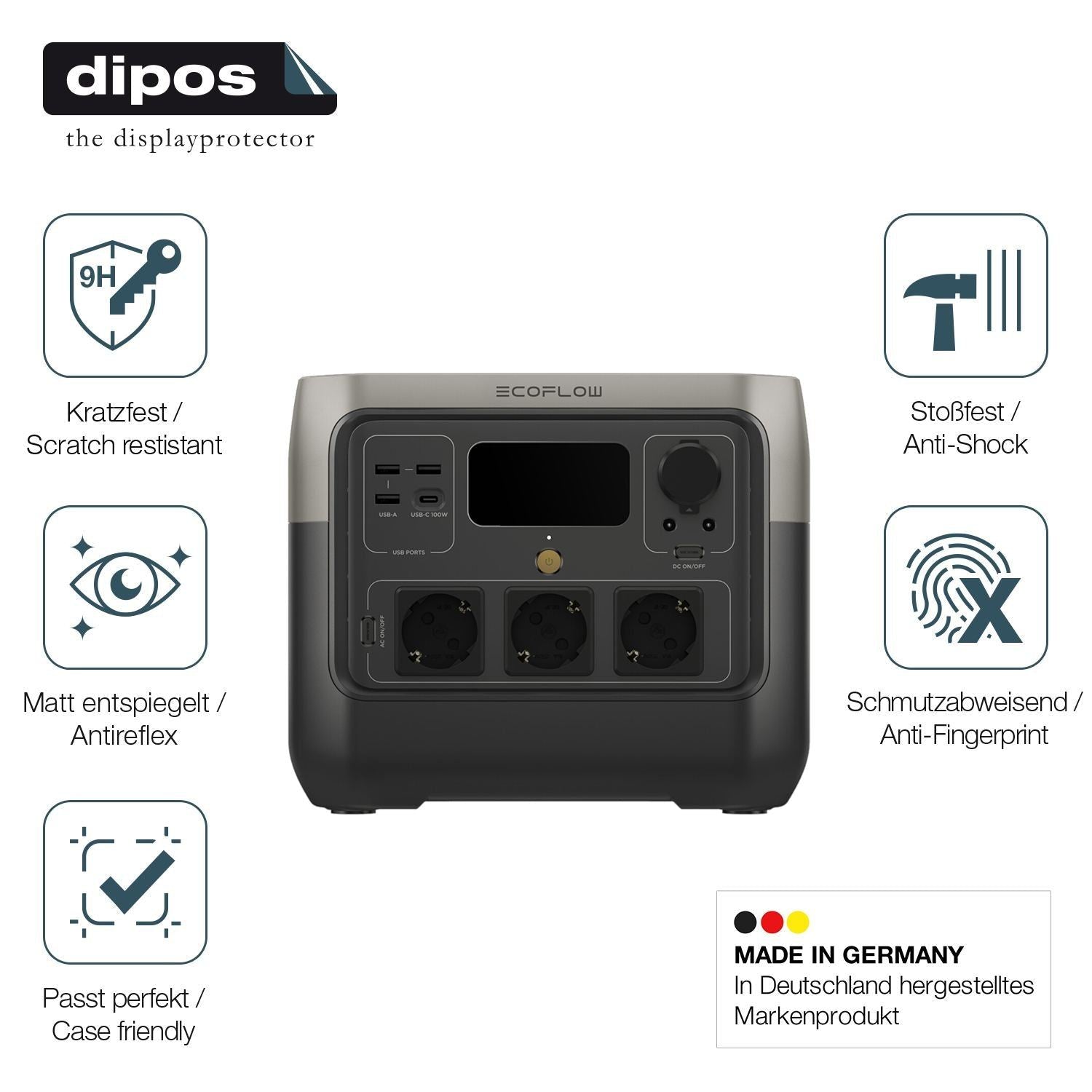 2x 9H Schutzfolie matt für EF Ecoflow River 2 Pro  (7)