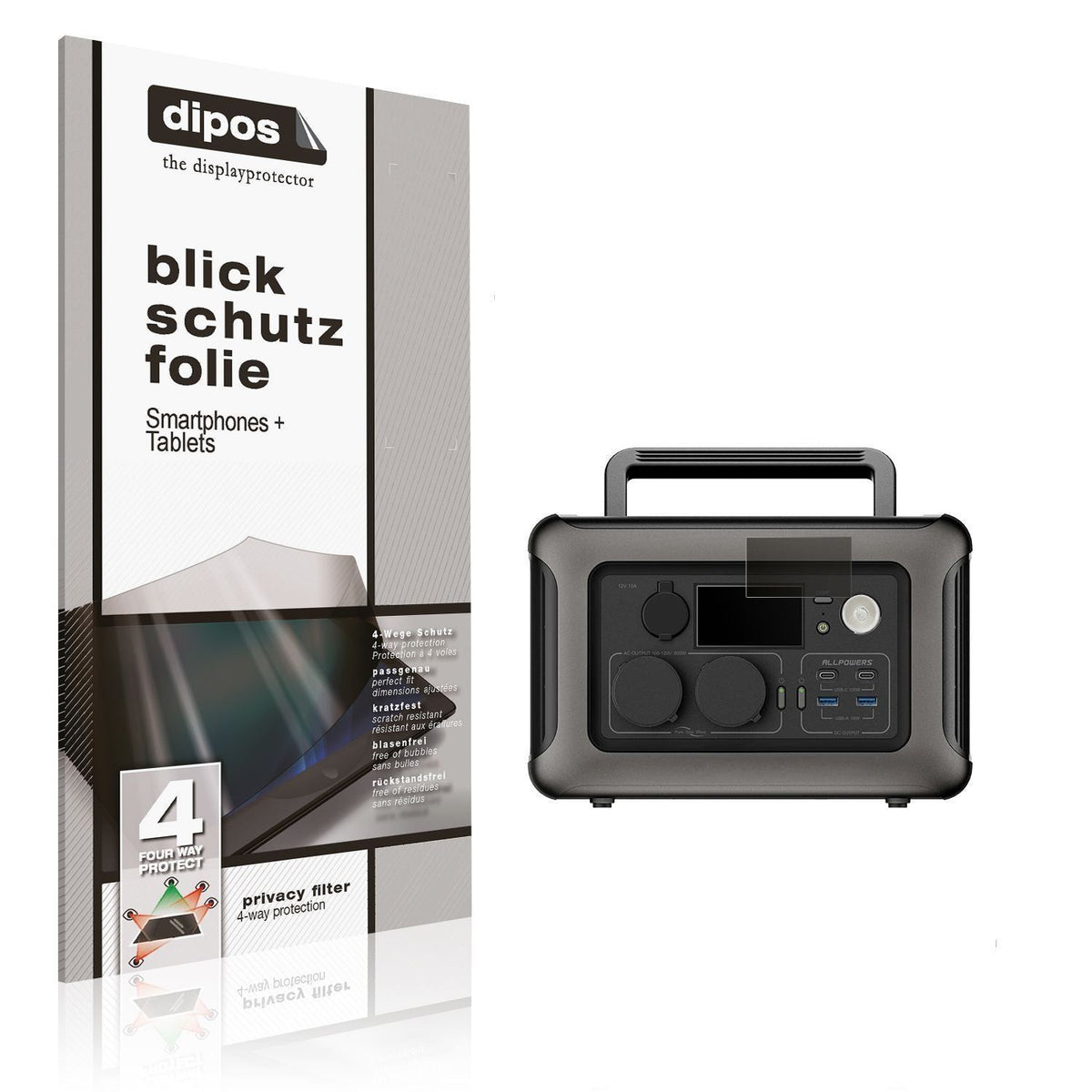 Blickschutzfolie für Allpowers R600 matt Schutzfol (1)