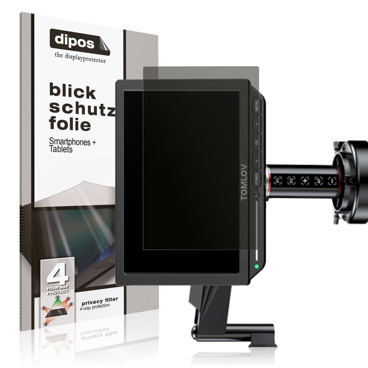Blickschutzfolie für Tomlov TM4K-4K FLEX matt Schu (1)