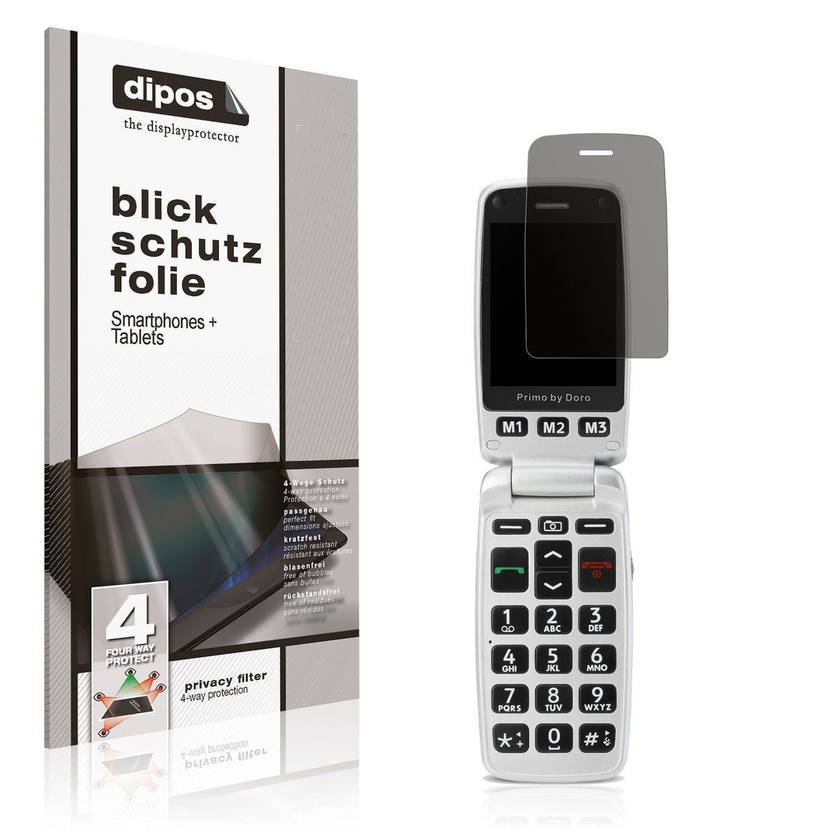 Blickschutzfolie für Doro Primo 413 matt Schutzfol (1)
