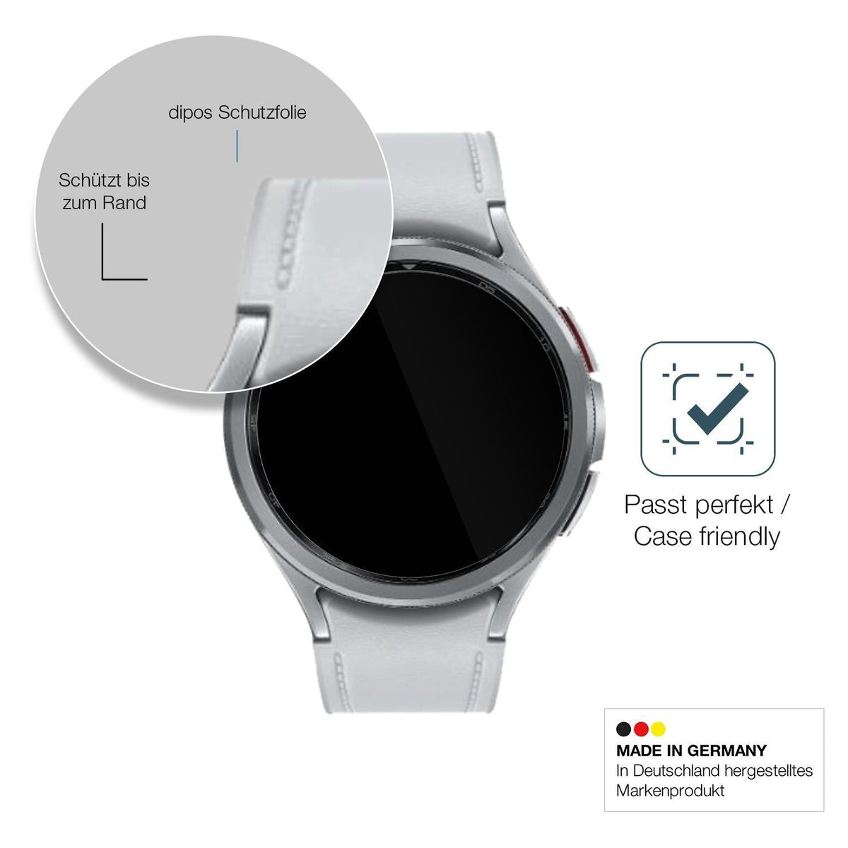 2x 9H Schutzfolie für Samsung Galaxy Watch 6 Class (6)