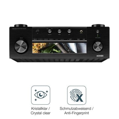 2x Schutzfolie klar für Denon DRA-800H Display-Sch (4)