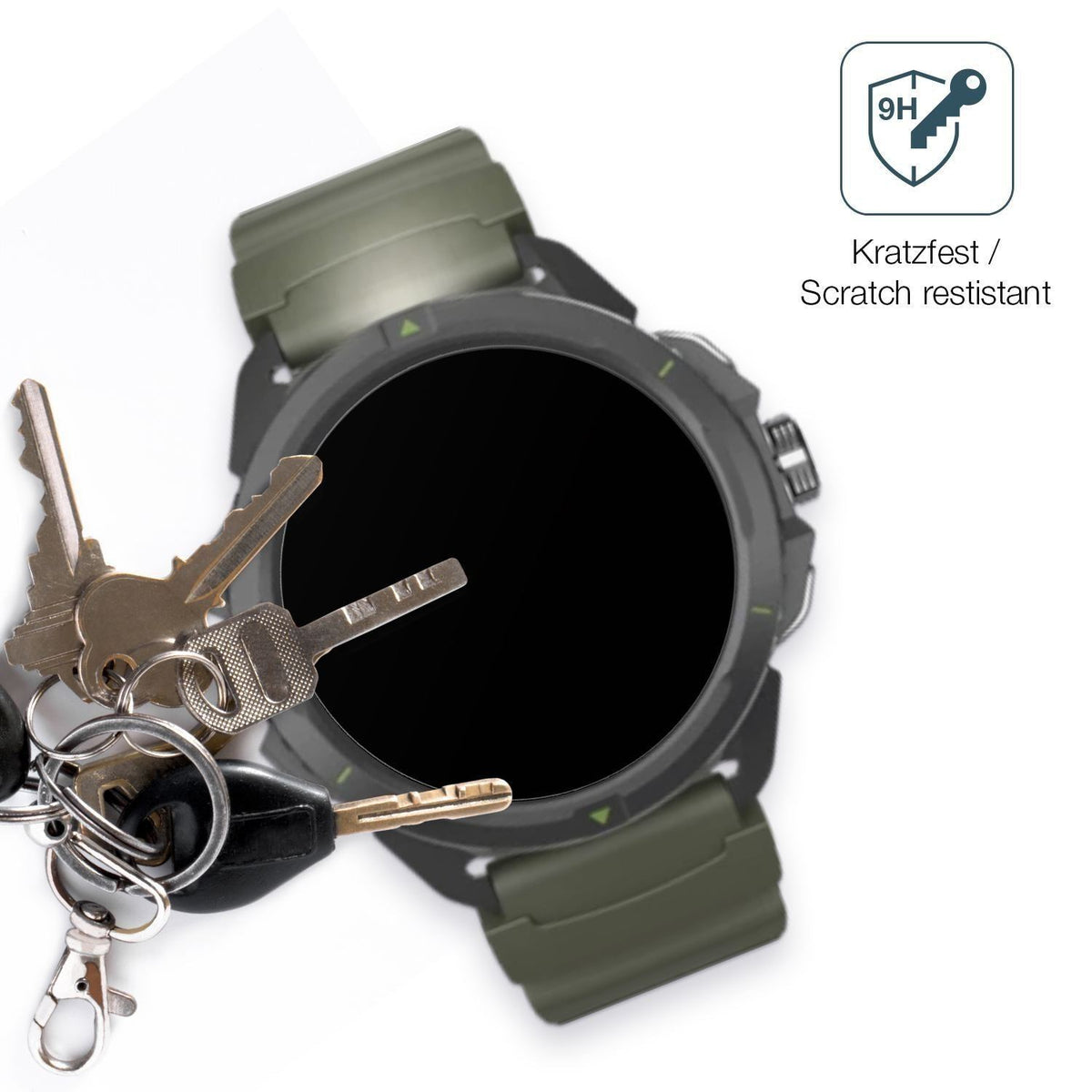 2x 9H Schutzfolie matt für Hammer Watch 2 Military (3)