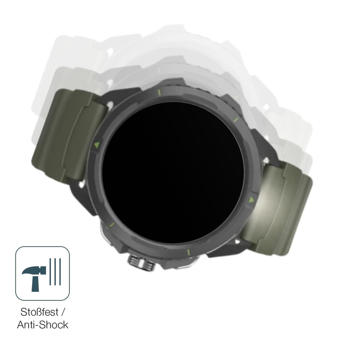 2x 9H Schutzfolie matt für Hammer Watch 2 Military (4)