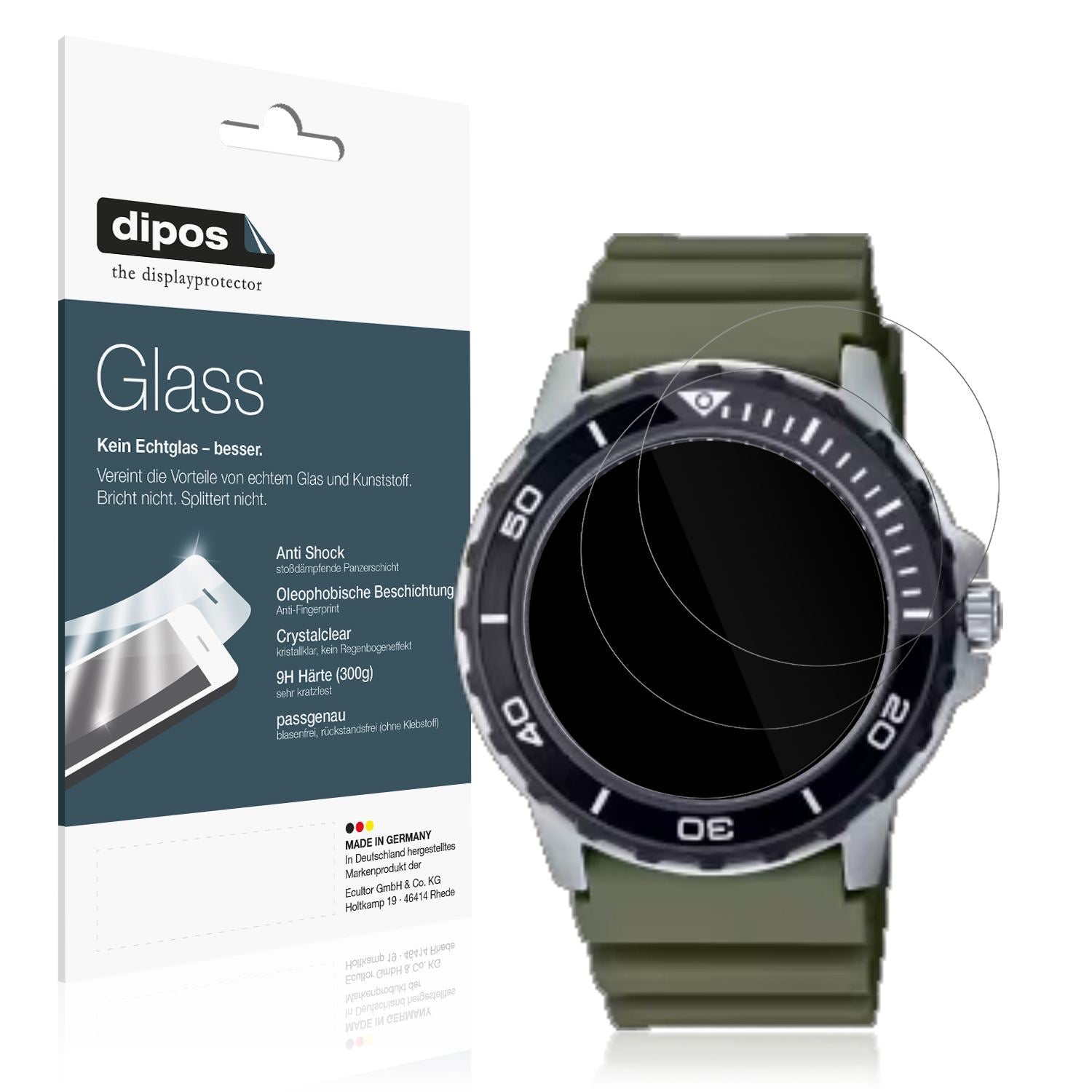 2x 9H Schutzfolie für Casio MTD-125D Panzerfolie (1)
