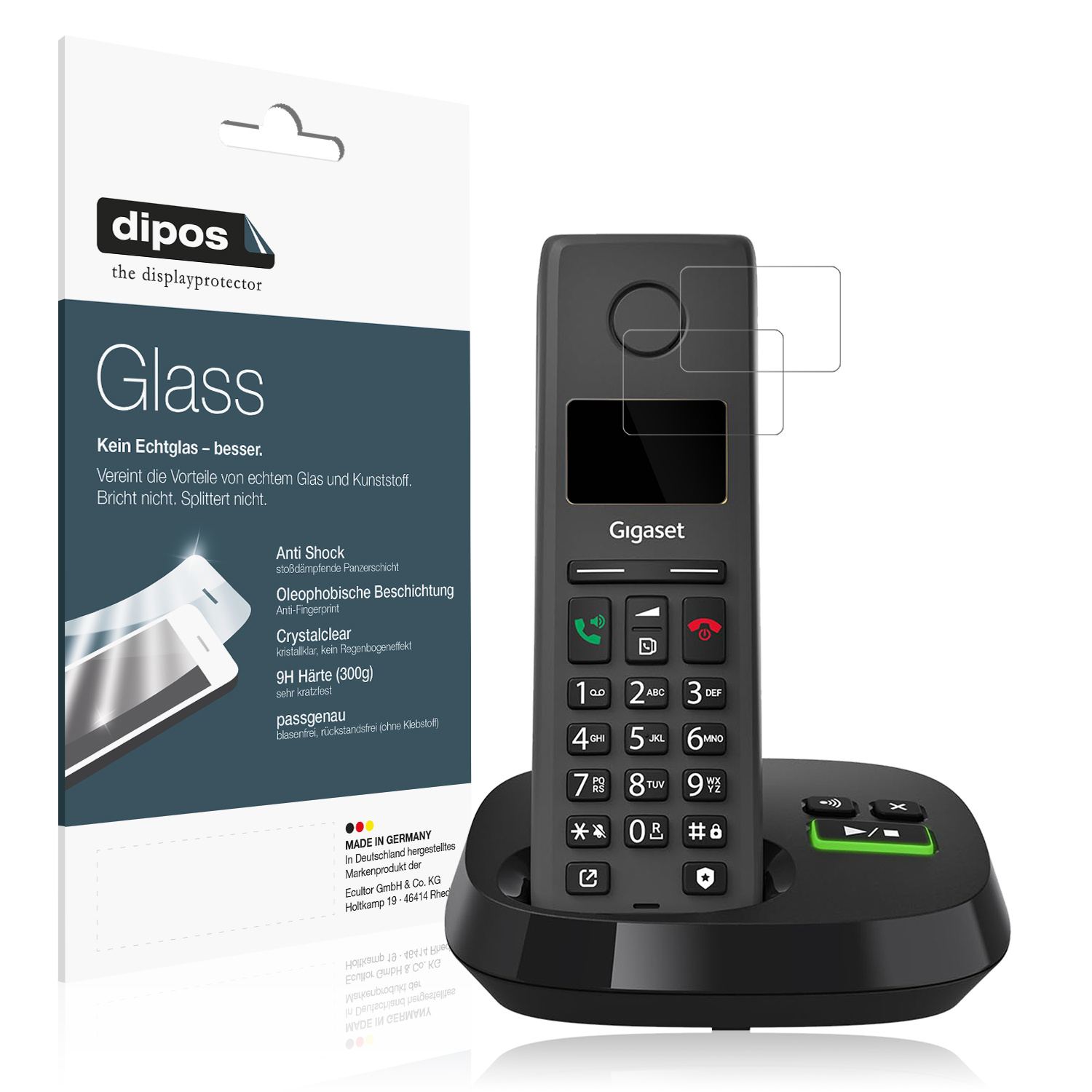 2x 9H Schutzfolie für Gigaset Pure 220A Panzerfoli (1)