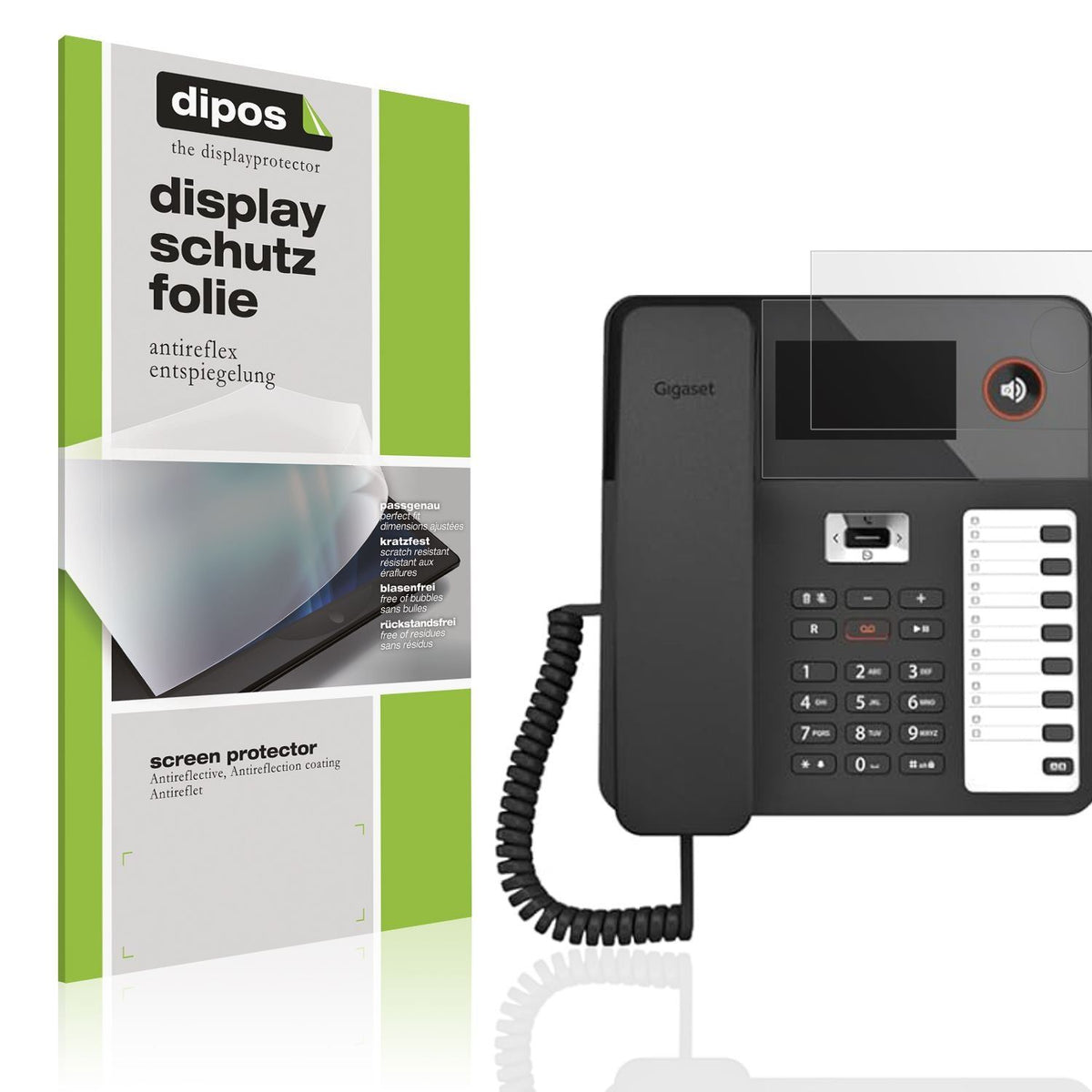 2x Schutzfolie matt für Gigaset Desk 600 Display-S (1)