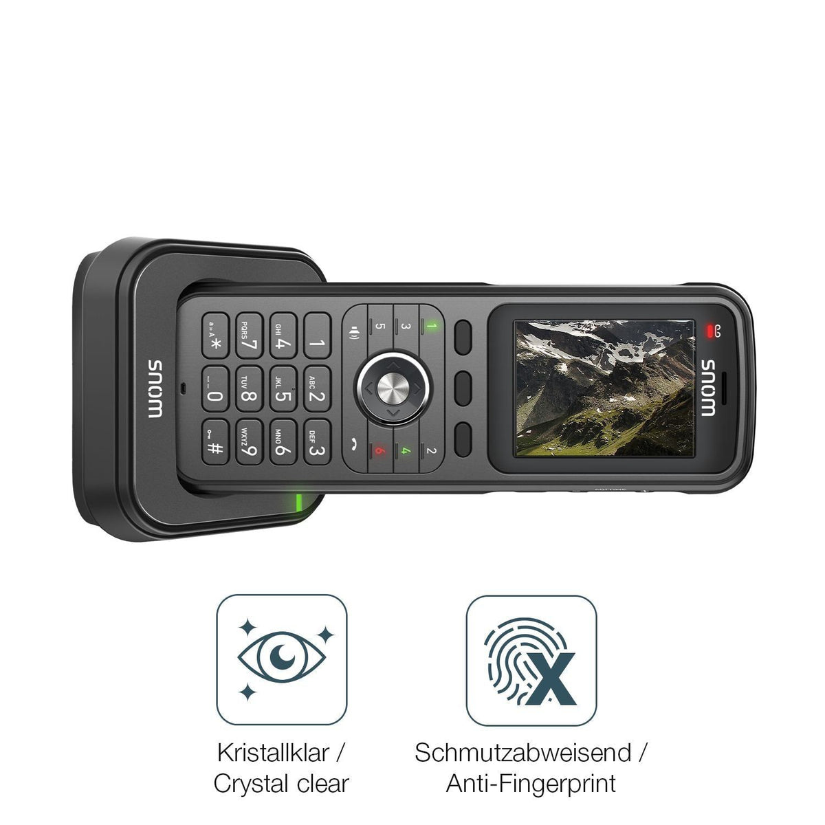 4x 3D Full Cover Schutzfolie für Snom M56 Dect (4)