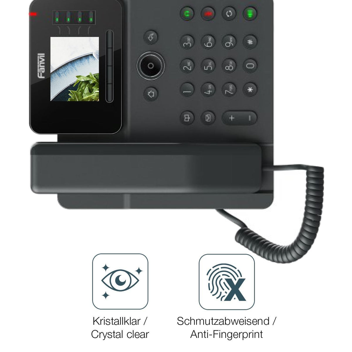 2x Schutzfolie klar für Fanvil V61W Business Displ (4)
