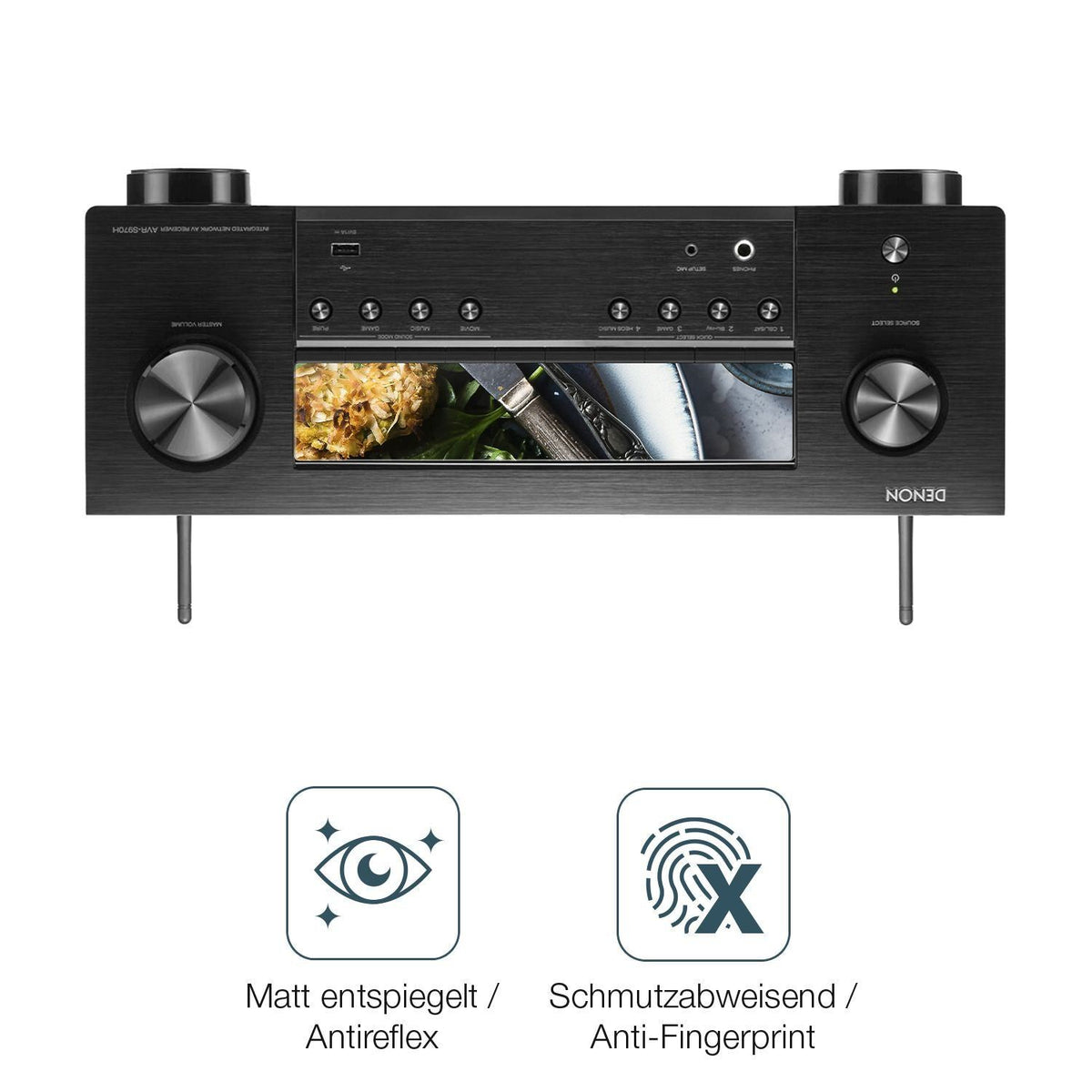 2x 9H Schutzfolie matt für Denon AVR-X1700H Panzer (5)