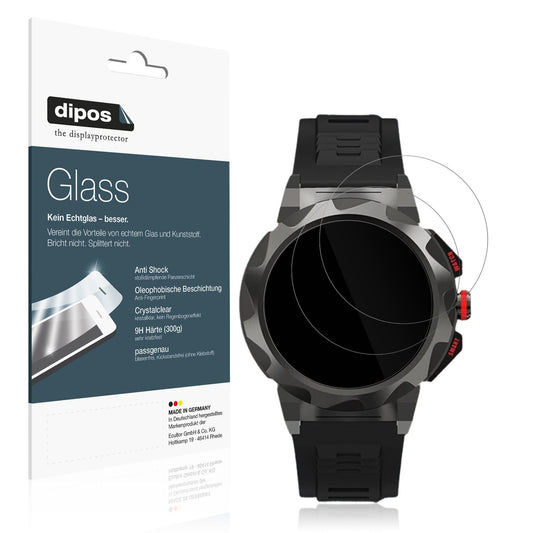 2x 9H Schutzfolie für Loyewaier 2 Zoll Smartwatch  (1)