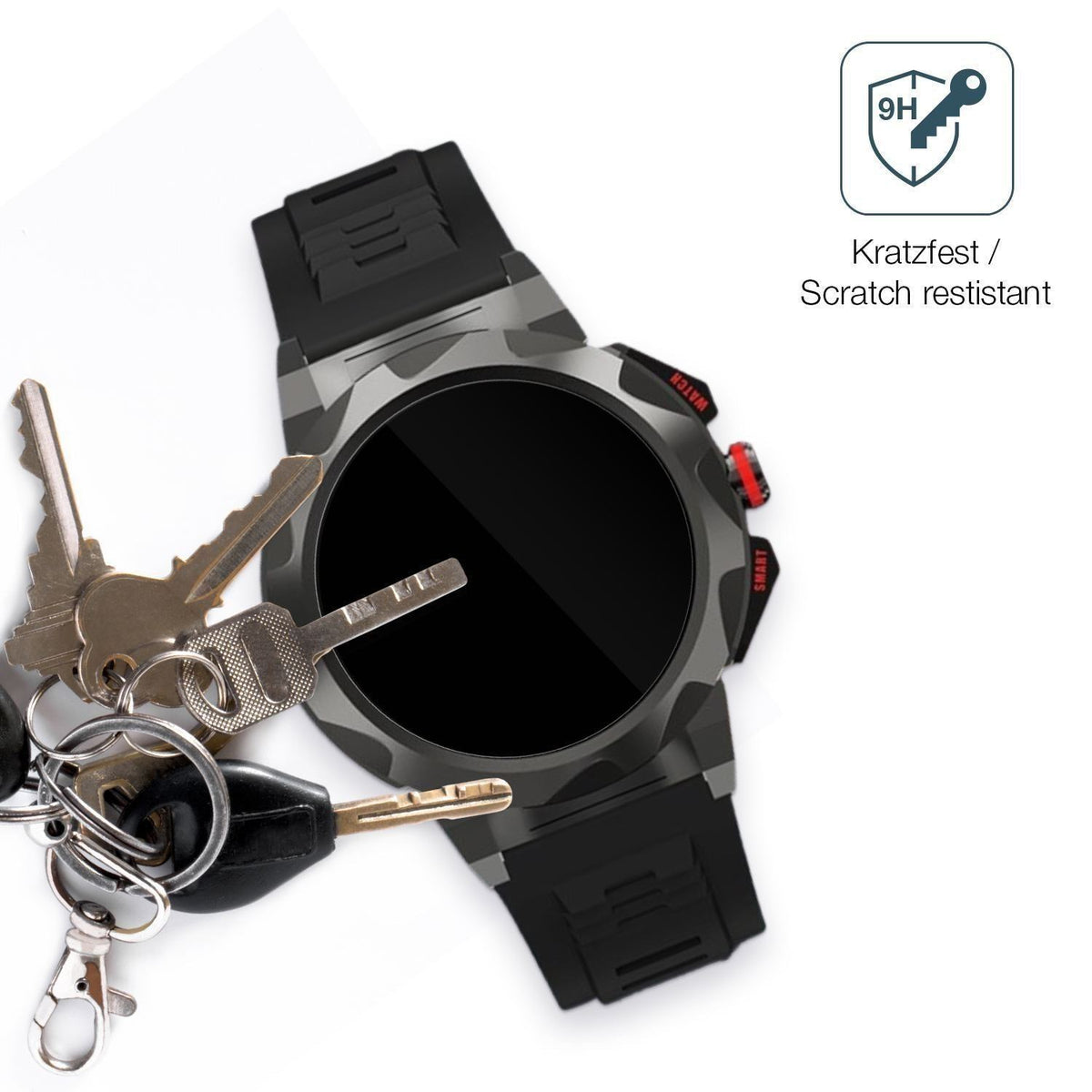2x 9H Schutzfolie für Loyewaier 2 Zoll Smartwatch  (3)