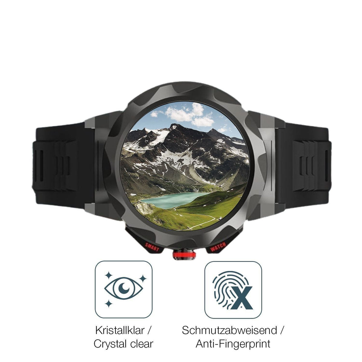 2x 9H Schutzfolie für Loyewaier 2 Zoll Smartwatch  (5)
