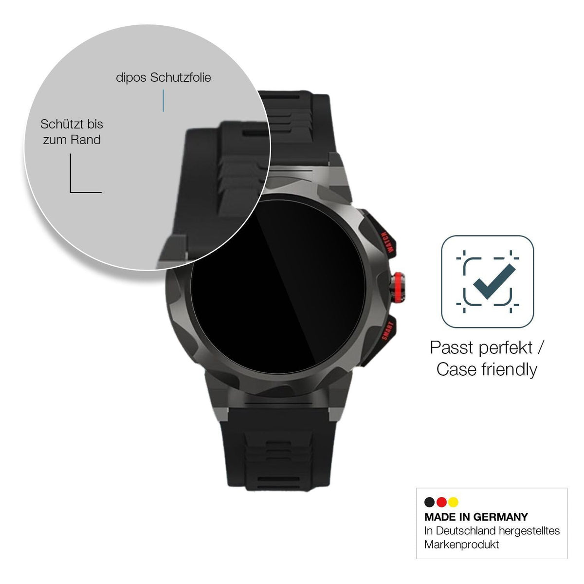 2x 9H Schutzfolie für Loyewaier 2 Zoll Smartwatch  (6)