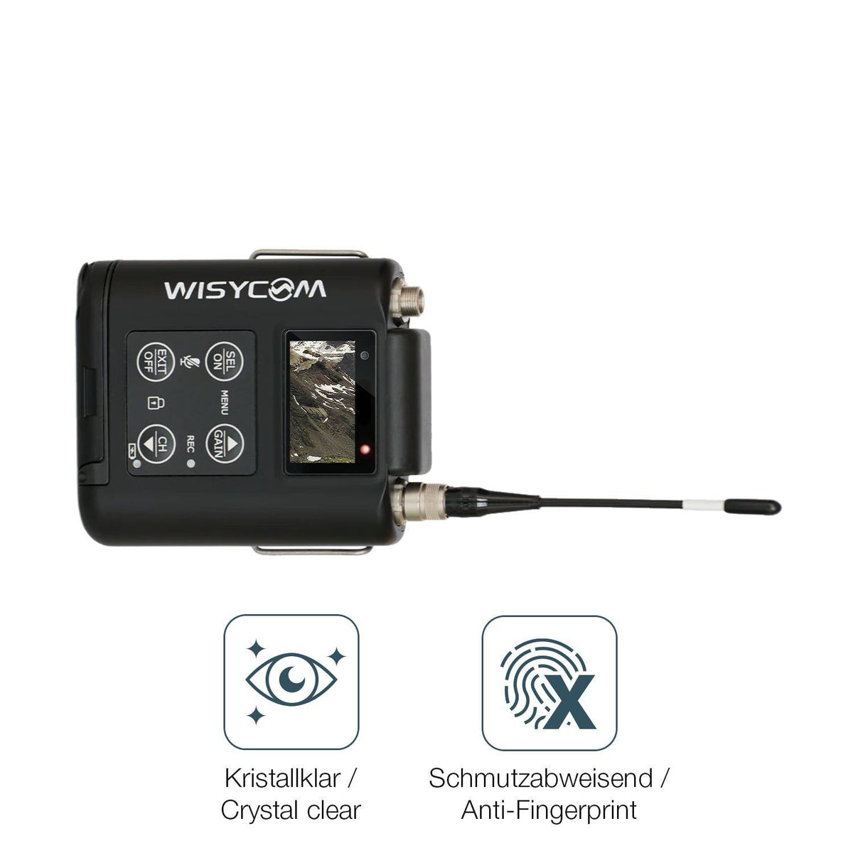 2x 9H Schutzfolie für Wisycom MTP60 Panzerfolie (5)