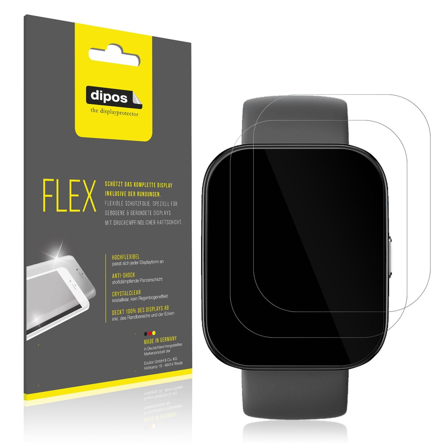 2x 3D Full Cover Schutzfolie für Amazfit Bip 5 (1)