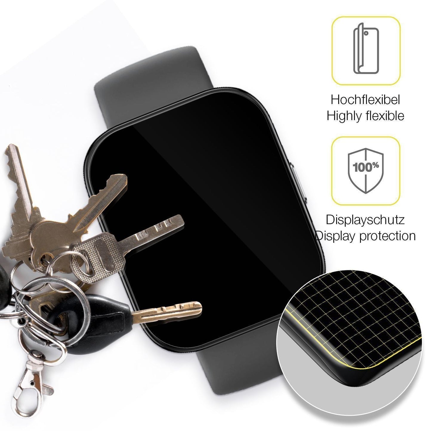 2x 3D Full Cover Schutzfolie für Amazfit Bip 5 (3)
