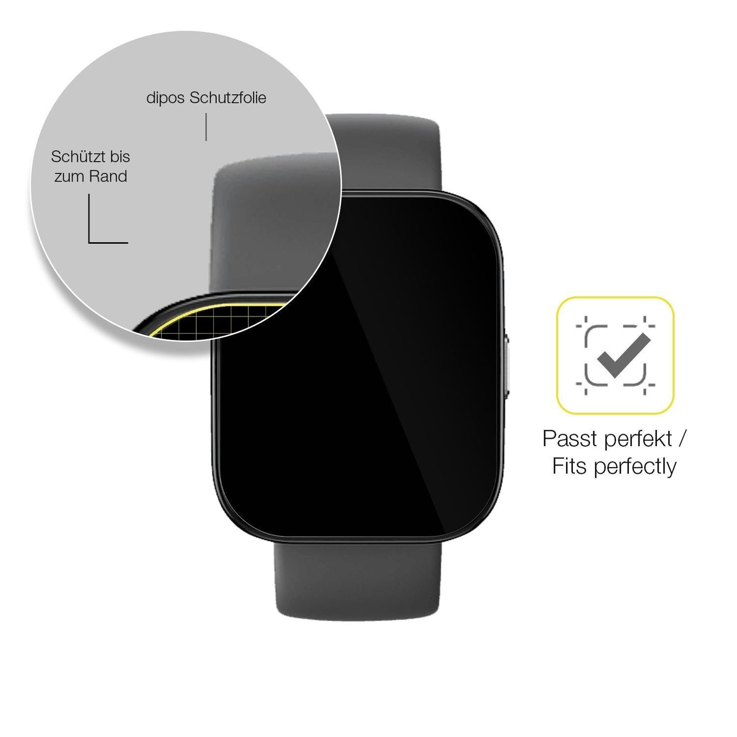 2x 3D Full Cover Schutzfolie für Amazfit Bip 5 (6)