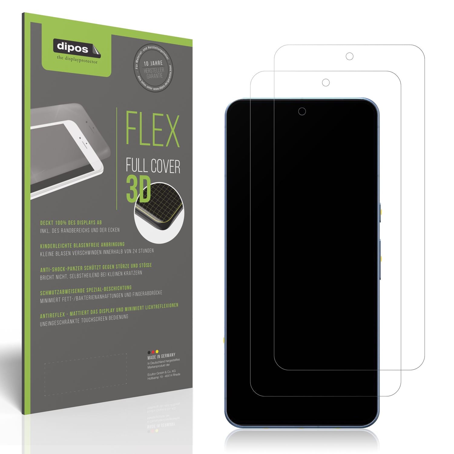 2x Full Cover Schutzfolie matt für Google Pixel 8  (1)