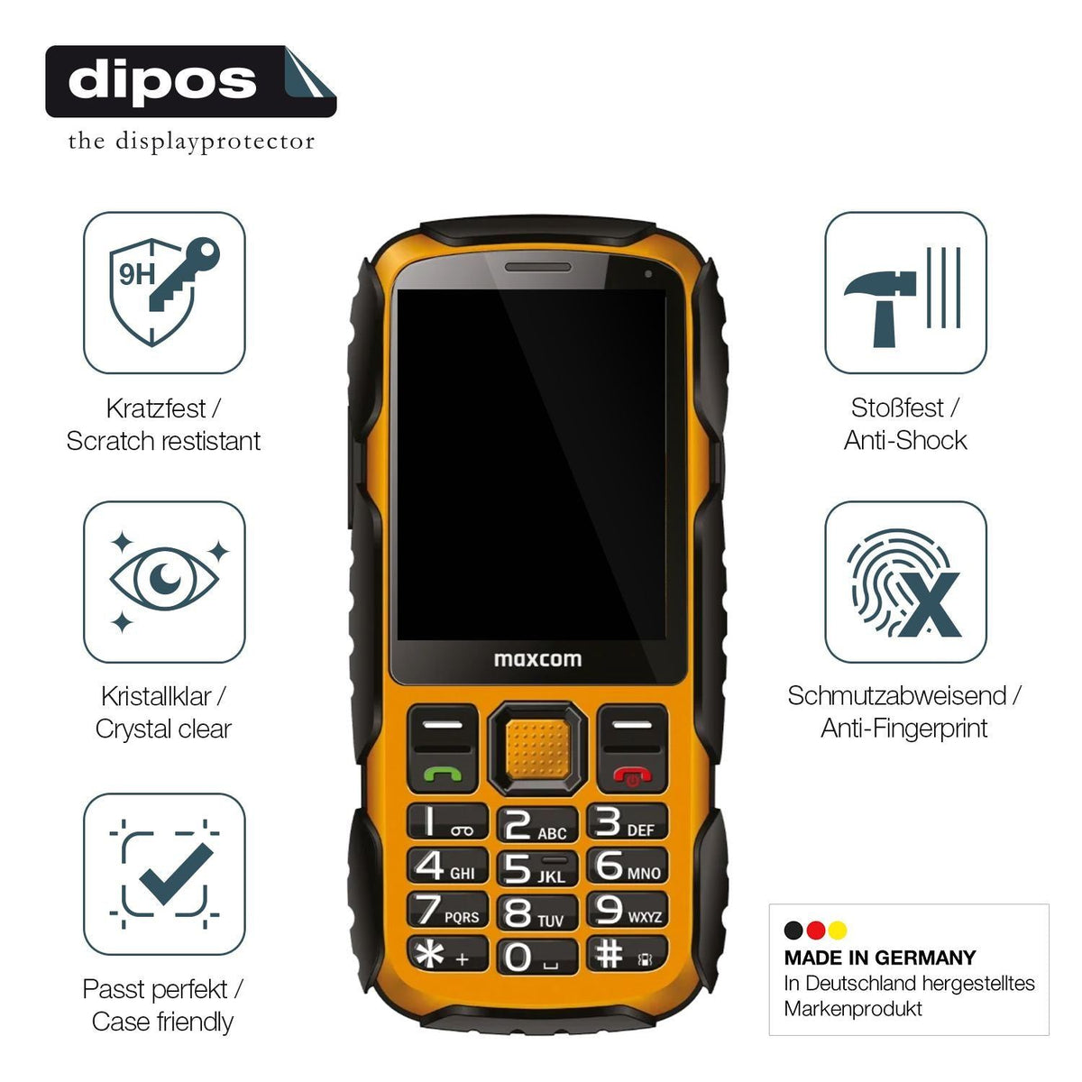 2x 9H Schutzfolie für MaxCom Strong MM920 L Panzer (7)
