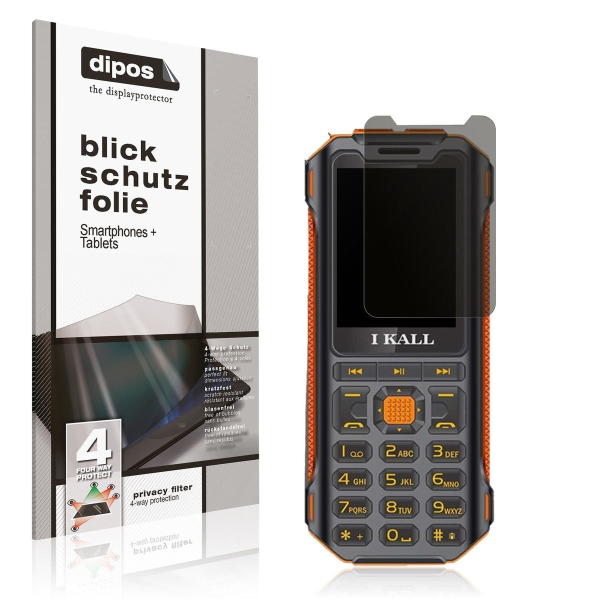 Blickschutzfolie für I Kall K99 Pro Rugged matt Sc (1)