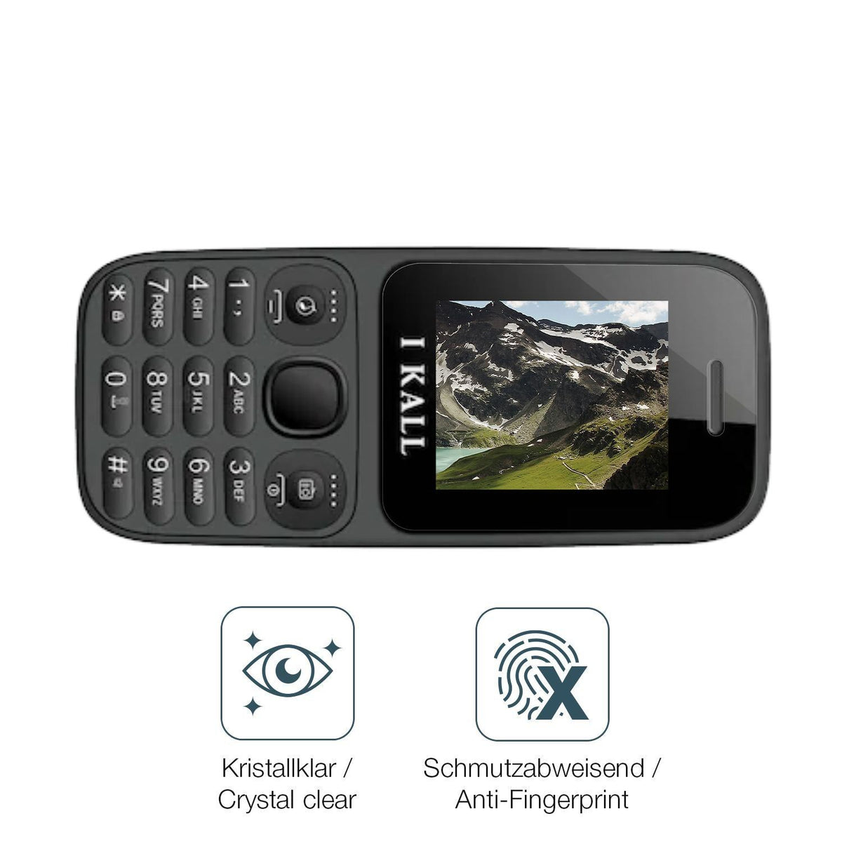 4x Schutzfolie klar für I Kall K80 New Display-Sch (4)