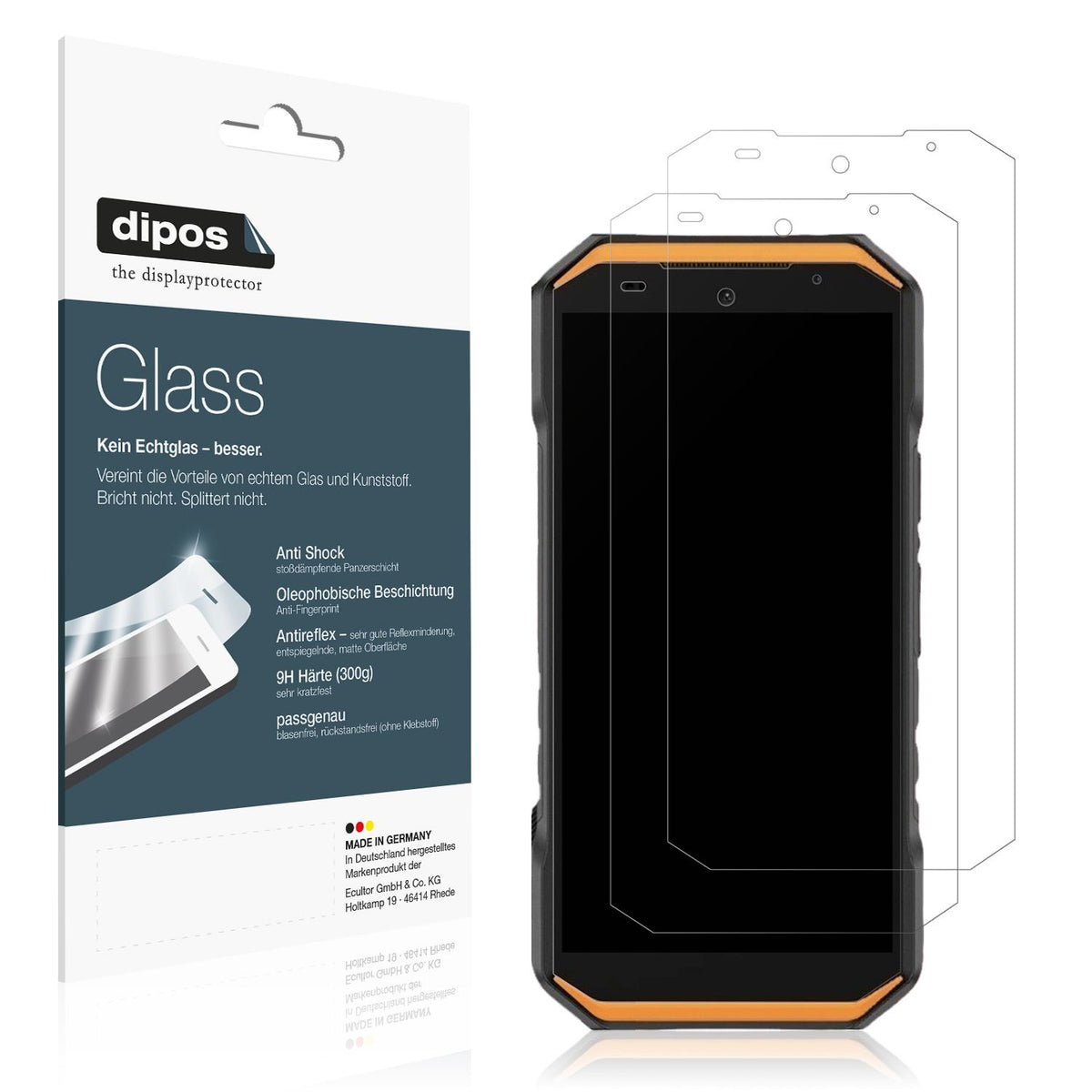 2x 9H Schutzfolie matt für Ulefone Armor X32 Panze (1)