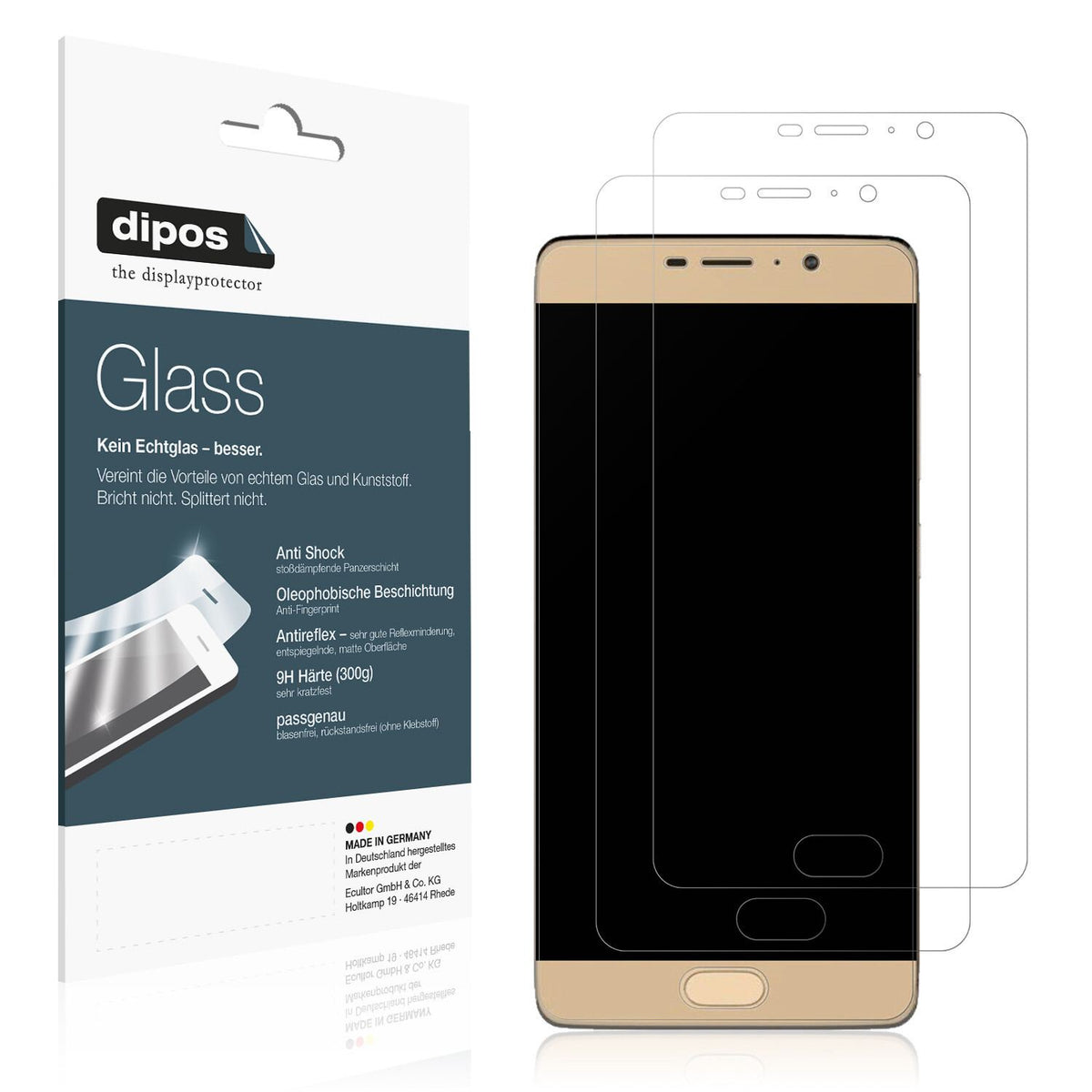 2x 9H Schutzfolie matt für Panasonic Eluga A3 Pro  (1)