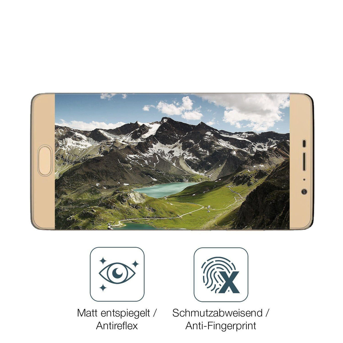 2x 9H Schutzfolie matt für Panasonic Eluga A3 Pro  (5)